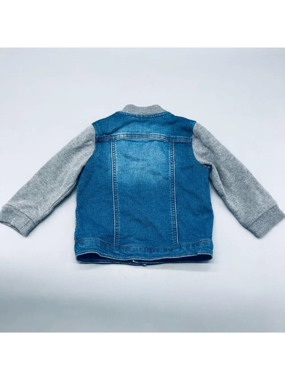 First Impressions jean jacket silver snap t-shirt sleeves 24 months READ